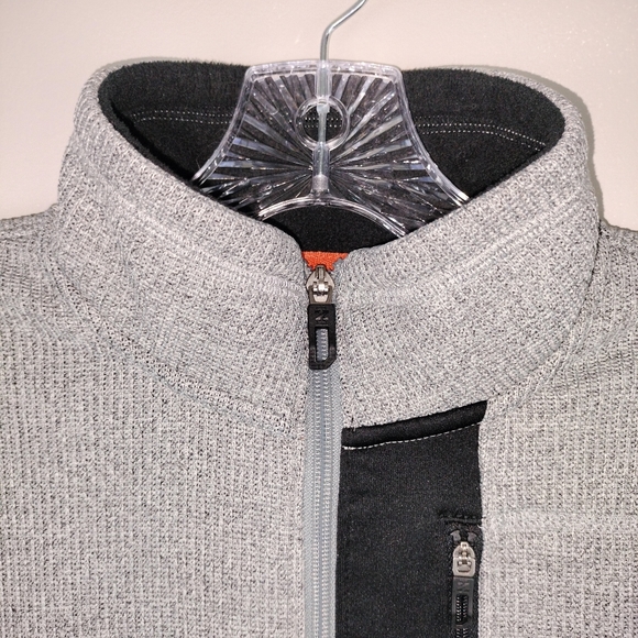 IZOD Advantage Performance Natural Stretch Knit Mock Neck Zip Up Sz. M - Picture 2 of 9